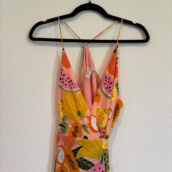 Hutch Anthropologie Size Medium Fruit  Wrap  Maxi Dress - Picture 5 of 11